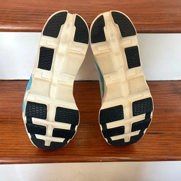 On Running Athletic Shoes in White and Blue - Picture 4 of 5